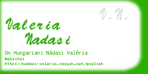 valeria nadasi business card