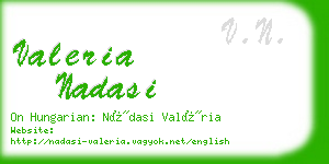 valeria nadasi business card